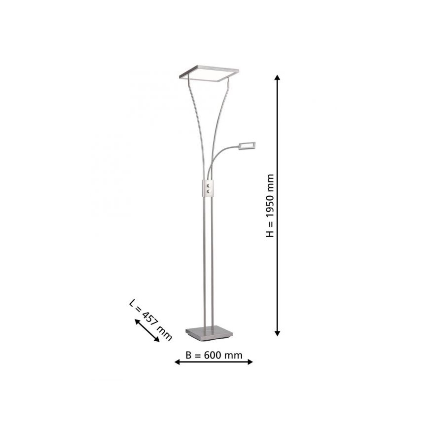 Leuchten Direkt 11722-55 - LED Ljusreglerad golvlampa MARIAN LED/25W/230V + LED/3,6W