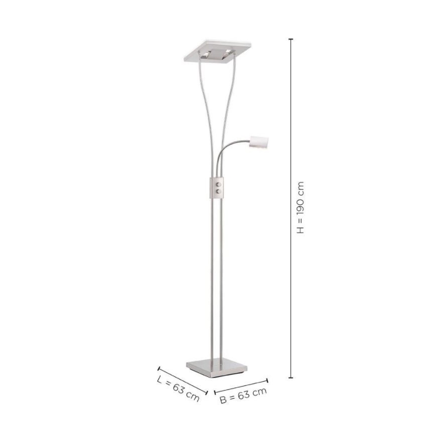 Leuchten Direkt 11780-55 - LED RGB Dimbar golvlampa HELIA LED/16W/230V + 2xLED/4W + fjärrkontroll