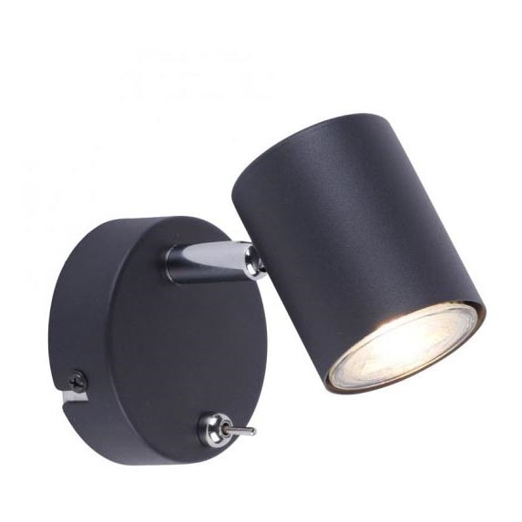 Leuchten Direkt 11941-13 - LED vägg spotlight  TARIK 1xGU10/5W/230V svart 