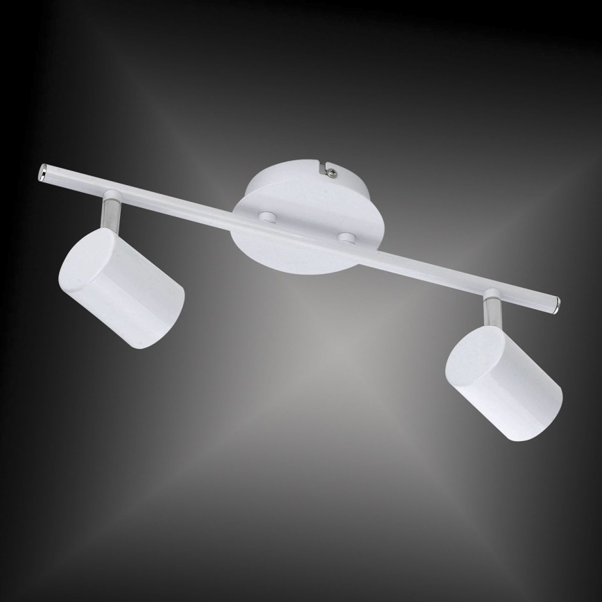 Leuchten Direkt 11942-16 - LED spotlight  TARIK 2xGU10/5W/230V vit 