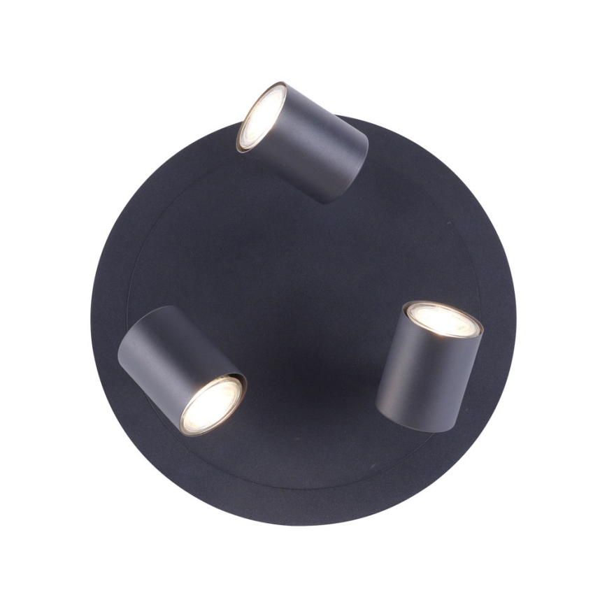 Leuchten Direkt 11943-13 - LED spotlight  TARIK 3xGU10/5W/230V antracit 