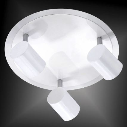 Leuchten Direkt 11943-16 - LED spotlight  TARIK 3xGU10/5W/230V vit 