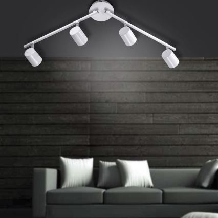 Leuchten Direkt 11944-16 - LED spotlight  TARIK 4xGU10/5W/230V vit 