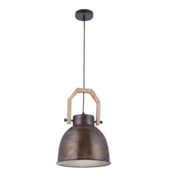 Leuchten Direkt 11986-18 - Ljuskrona med textilsladd SAMIA 1xE27/40W/230V mangoträd