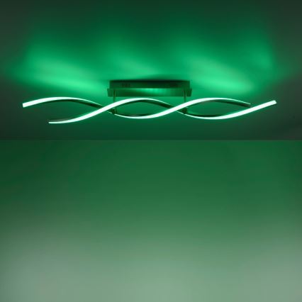 Leuchten Direkt 11993-55 - LED RGB ljusreglerad fastsatt Ljuskrona  SWING 2xLED/8,5W/230V 2700-5000K + fjärrkontroll 