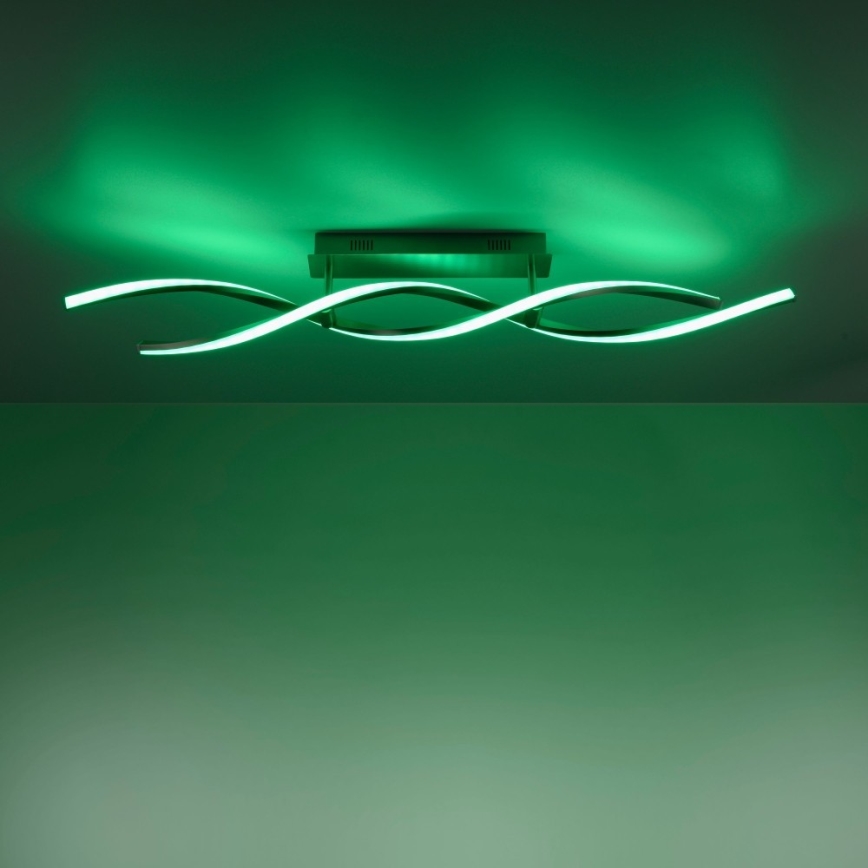 Leuchten Direkt 11993-55 - LED RGB ljusreglerad fastsatt Ljuskrona  SWING 2xLED/8,5W/230V 2700-5000K + fjärrkontroll 