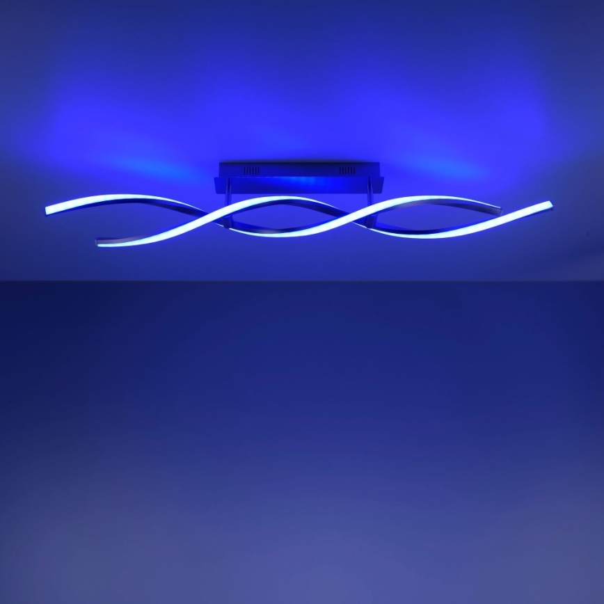 Leuchten Direkt 11993-55 - LED RGB ljusreglerad fastsatt Ljuskrona  SWING 2xLED/8,5W/230V 2700-5000K + fjärrkontroll 