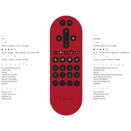 Leuchten Direkt 11995-55 - LED RGB ljusreglerad fastsatt Ljuskrona  SWING LED/24,4W/230V 2700-5000K + fjärrkontroll 