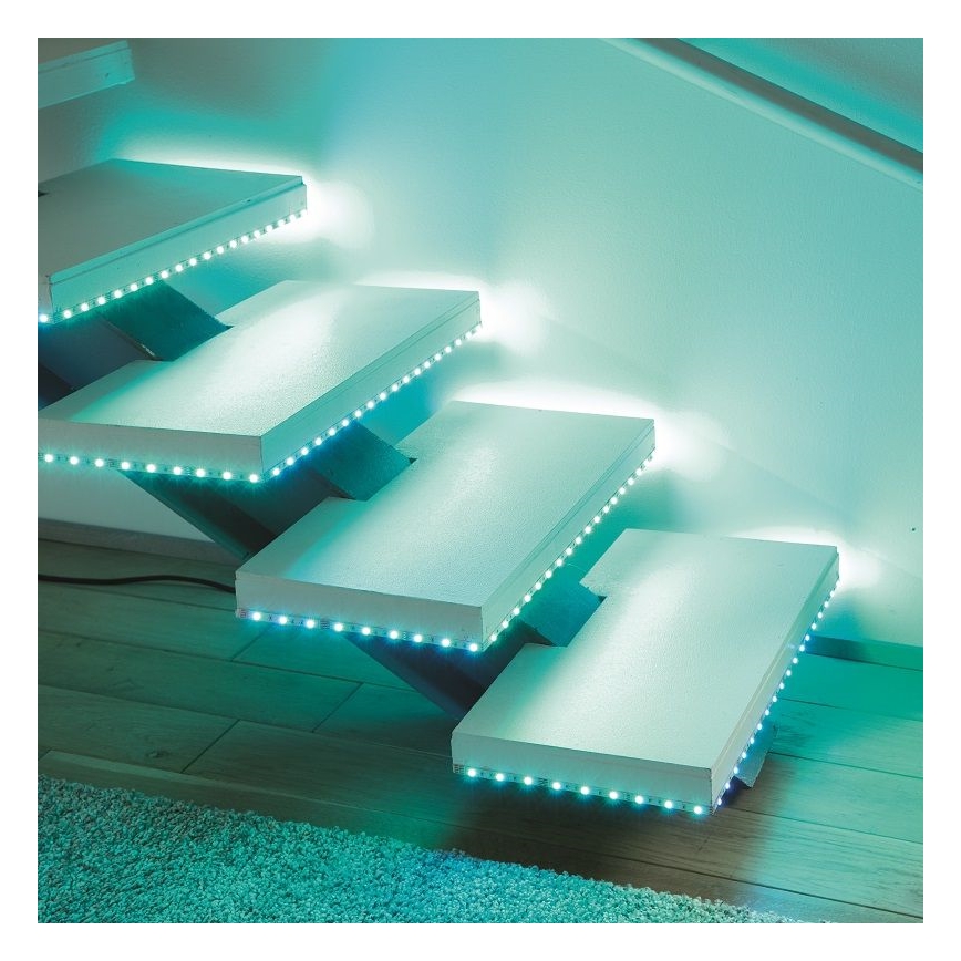Leuchten Direkt 1210-70-BH - LED RGB ljusreglerad  ljusslinga TEANIA 3m 16,2W/12/230V + fjärrkontroll