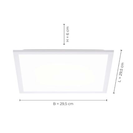 Leuchten Direkt 12200-16 - LED taklampa FLAT LED/17W/230V