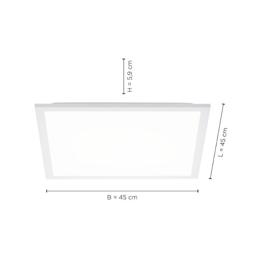 Leuchten Direkt 12201-16 - LED taklampa FLAT LED/22W/230V