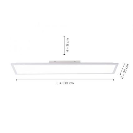 Leuchten Direkt 12204-16 - LED fastsatt panel  FLAT LED/24W/230V
