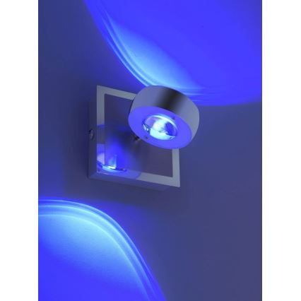 Leuchten Direkt 12471-55 -LED RGBW ljusreglerad vägg spotlight  OPTI LED/6W/230V 2700-5000K + fjärrkontroll