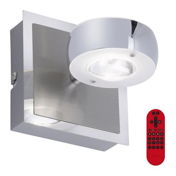 Leuchten Direkt 12471-55 -LED RGBW ljusreglerad vägg spotlight  OPTI LED/6W/230V 2700-5000K + fjärrkontroll