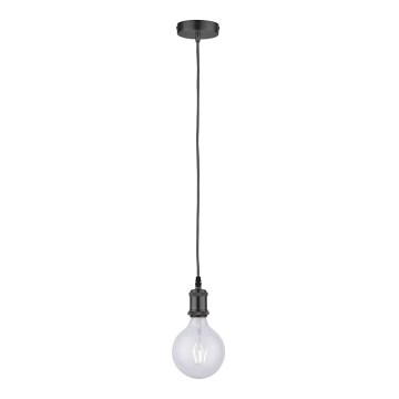 Leuchten Direkt 13570-18 - Ljusskrona med upphängningsrem  DIY 1xE27/60W/230V svart 