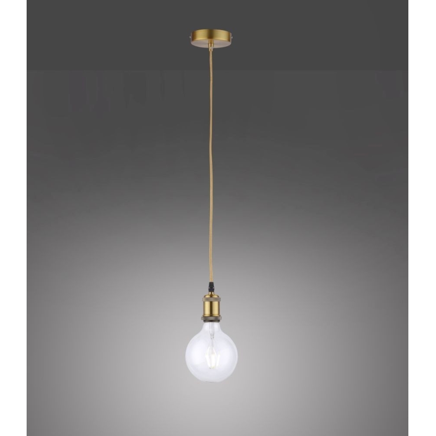Leuchten Direkt 13570-60 - Ljusskrona med upphängningsrem  DIY 1xE27/60W/230V mässing 