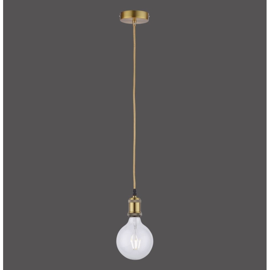Leuchten Direkt 13570-60 - Ljusskrona med upphängningsrem  DIY 1xE27/60W/230V mässing 