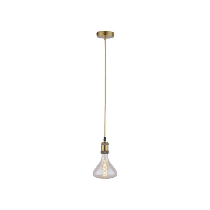 Leuchten Direkt 13570-60 - Ljusskrona med upphängningsrem  DIY 1xE27/60W/230V mässing 