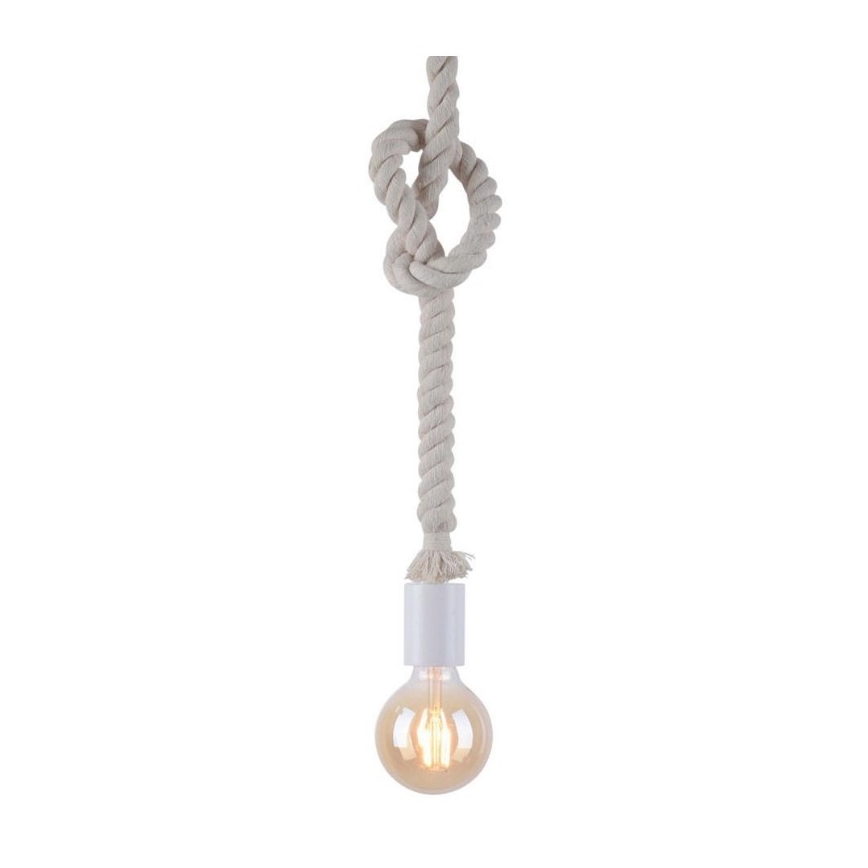 Leuchten Direkt 13572-16 - Ljusskrona med upphängningsrem  DIY 1xE27/10W/230V vit 