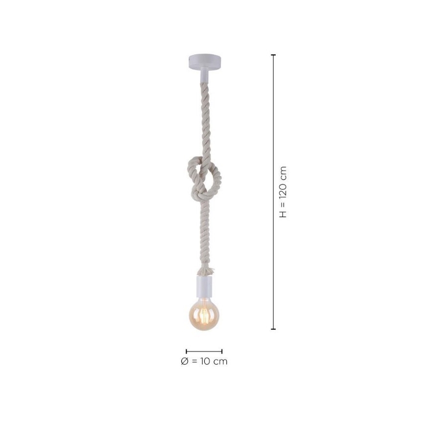 Leuchten Direkt 13572-16 - Ljusskrona med upphängningsrem  DIY 1xE27/10W/230V vit 