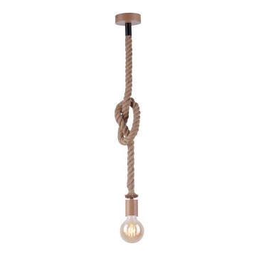 Leuchten Direkt 13572-79 - Ljusskrona med upphängningsrem  DIY 1xE27/10W/230V brun 