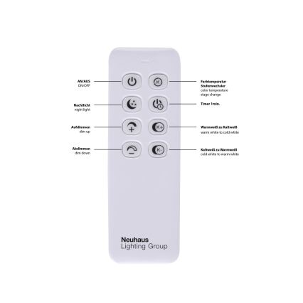 Leuchten Direkt 14017-55 - LED Dimbar belysning IVEN 2xLED/20W/230V + Fjärrstyrd