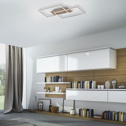 Leuchten Direkt 14018-78 - LED Dimbar taklampa IVEN 2xLED/15W/230V ek + fjärrkontroll