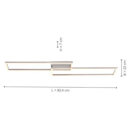 Leuchten Direkt 14023-55 - LED ljusreglerad fastsatt Ljuskrona  IVEN 2xLED/15,1W/230V