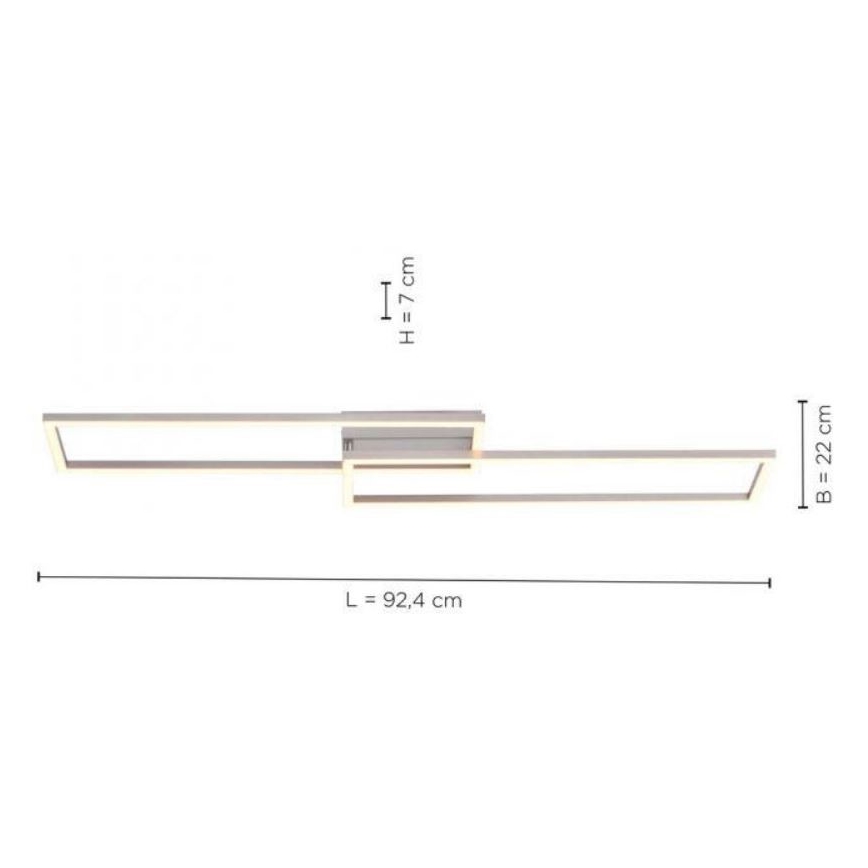 Leuchten Direkt 14023-55 - LED ljusreglerad fastsatt Ljuskrona  IVEN 2xLED/15,1W/230V