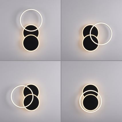 Leuchten Direkt 14116-18 - LED taklampa SEVENT LED/25,5W/230V svart