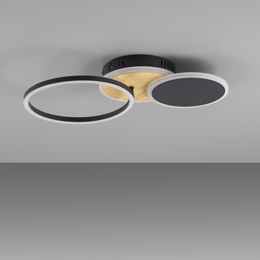 Leuchten Direkt 14116-78 - LED taklampa SEVENT LED/25,5W/230V svart/brun