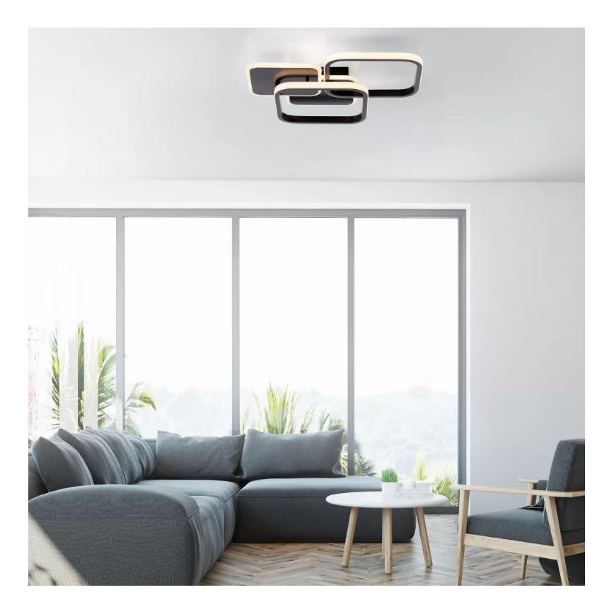 Leuchten Direkt 14117-18 - LED taklampa SEVENT LED/36W/230V svart