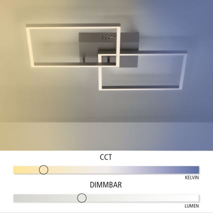 Leuchten Direkt 14141-18 - Dimbar LED-lampa IVEN 2xLED/14W/230V + Fjärrstyrd