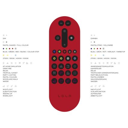 Leuchten Direkt 14281-16 - LEDRGB ljusreglerad taklampa  NAOMI LED/51,8W/230V Tuya + fjärrkontroll 