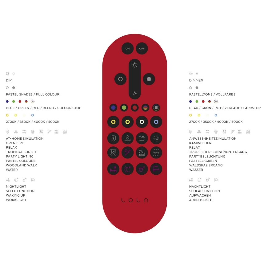 Leuchten Direkt 14281-16 - LEDRGB ljusreglerad taklampa  NAOMI LED/51,8W/230V Tuya + fjärrkontroll 
