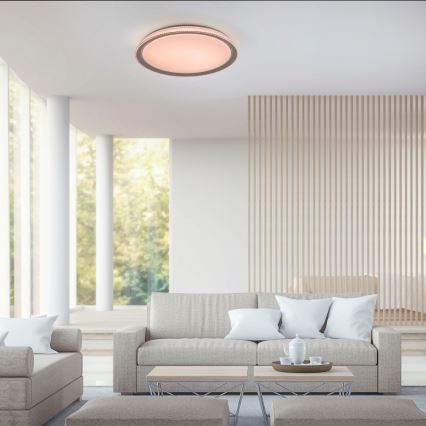 Leuchten Direkt 14339-21 - LEDRGB ljusreglerad taklampa  KARI LED/37W/230V Tuya 2700-5000K + fjärrkontroll