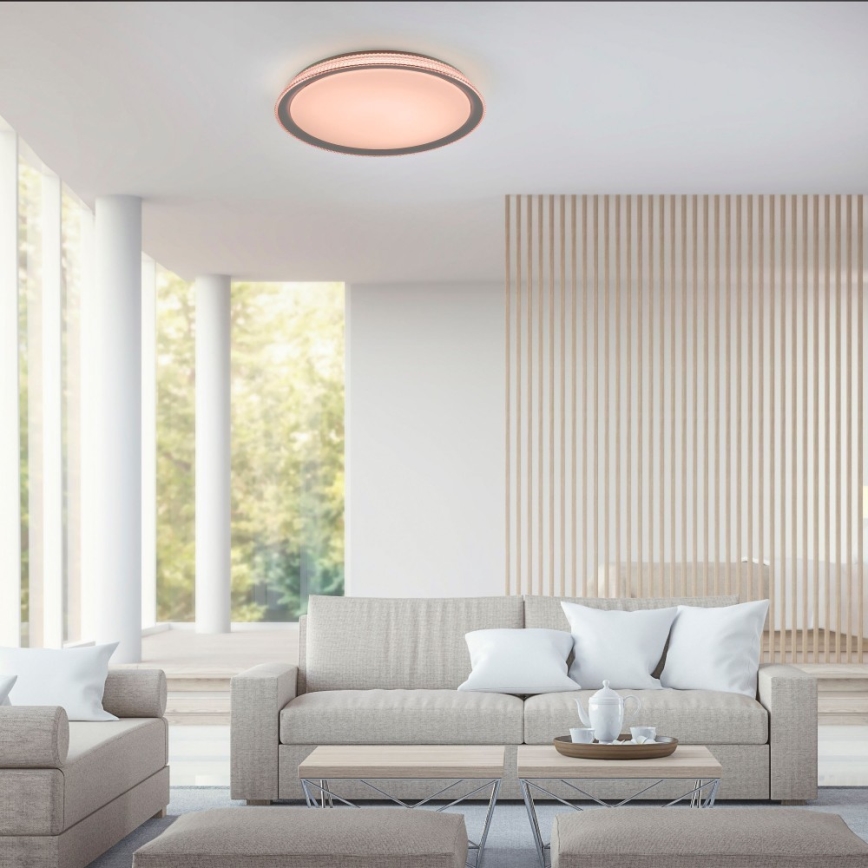 Leuchten Direkt 14339-21 - LEDRGB ljusreglerad taklampa  KARI LED/37W/230V Tuya 2700-5000K + fjärrkontroll