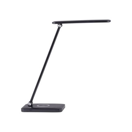 Leuchten Direkt 14415-16 - LED ljusreglerad touch bordslampa  med trådlös laddning  FLORENTINA LED/5W/230V 3000-5000K svart  + USB