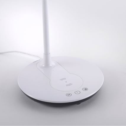 Leuchten Direkt 14416-16 - LED ljusreglerad touch bordslampa  med trådlös laddning  ASTRID LED/5W/230V 3000/4000/5500K + USB
