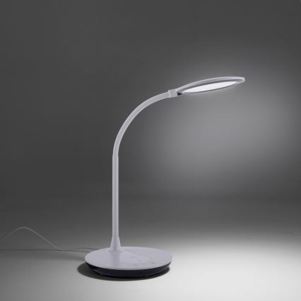 Leuchten Direkt 14416-16 - LED ljusreglerad touch bordslampa  med trådlös laddning  ASTRID LED/5W/230V 3000/4000/5500K + USB