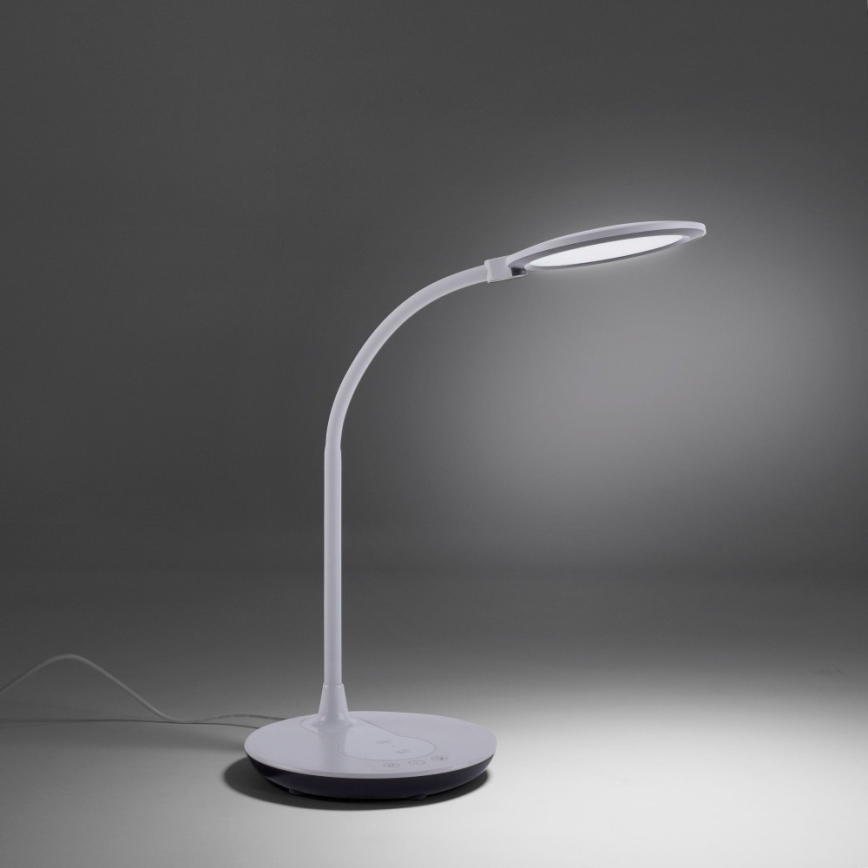 Leuchten Direkt 14416-16 - LED ljusreglerad touch bordslampa  med trådlös laddning  ASTRID LED/5W/230V 3000/4000/5500K + USB