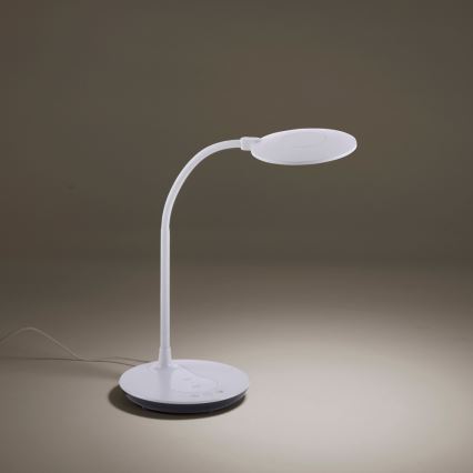Leuchten Direkt 14416-16 - LED ljusreglerad touch bordslampa  med trådlös laddning  ASTRID LED/5W/230V 3000/4000/5500K + USB