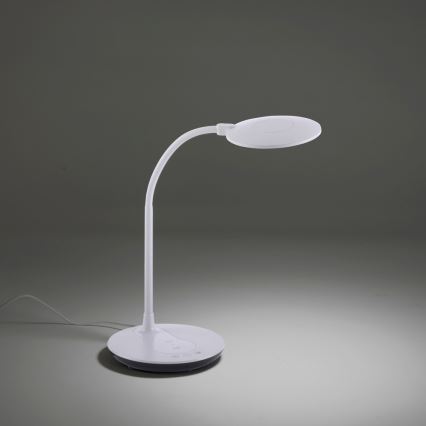 Leuchten Direkt 14416-16 - LED ljusreglerad touch bordslampa  med trådlös laddning  ASTRID LED/5W/230V 3000/4000/5500K + USB
