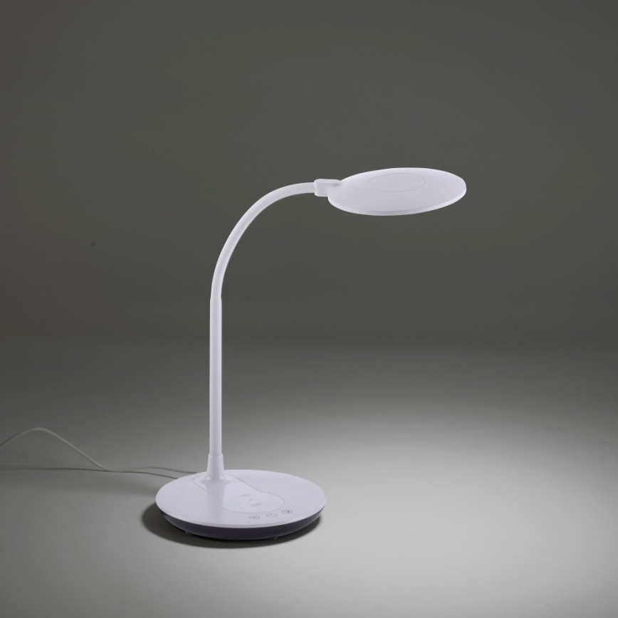 Leuchten Direkt 14416-16 - LED ljusreglerad touch bordslampa  med trådlös laddning  ASTRID LED/5W/230V 3000/4000/5500K + USB