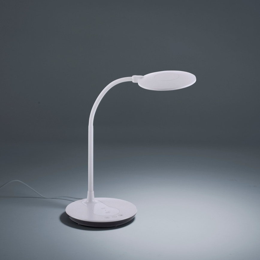 Leuchten Direkt 14416-16 - LED ljusreglerad touch bordslampa  med trådlös laddning  ASTRID LED/5W/230V 3000/4000/5500K + USB