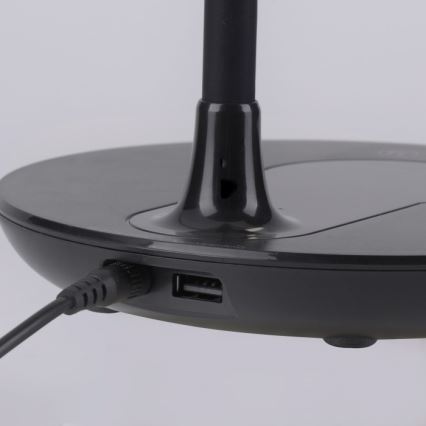 Leuchten Direkt 14416-18 - LED ljusreglerad touch bordslampa  med trådlös laddning  ASTRID LED/5W/230V 3000/4000/5500K + USB