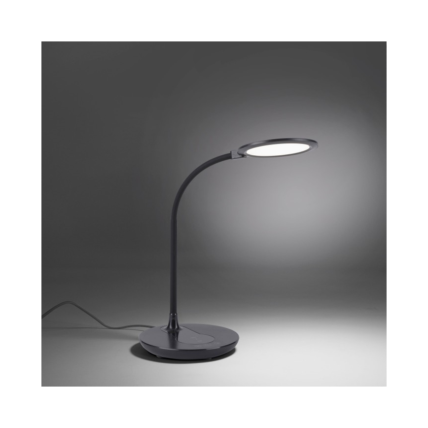 Leuchten Direkt 14416-18 - LED ljusreglerad touch bordslampa  med trådlös laddning  ASTRID LED/5W/230V 3000/4000/5500K + USB