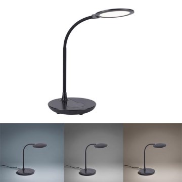 Leuchten Direkt 14416-18 - LED ljusreglerad touch bordslampa  med trådlös laddning  ASTRID LED/5W/230V 3000/4000/5500K + USB