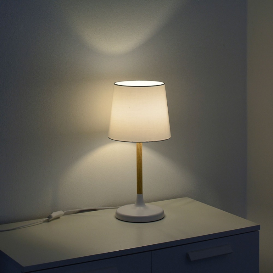 Leuchten Direkt 14423-16 - Bordslampa  NIMA 1xE14/40W/230V vit 