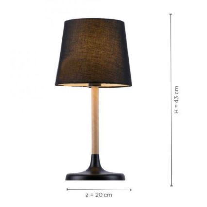 Leuchten Direkt 14423-18 - Bordslampa  NIMA 1xE14/40W/230V svart
